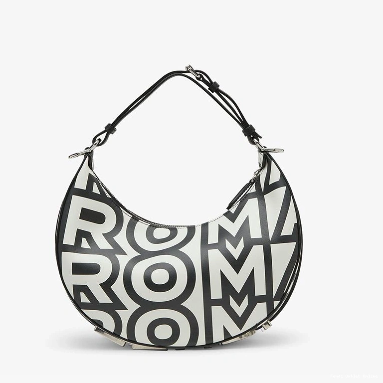 Affordable Bag Black Fendi Capsule Fendigraphy Leather White Roma In Hobo Fendi Small 0713
